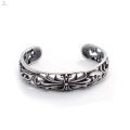 Cool Beautiful Hollowing carved flowers 316L Stainless Steel Skull Bangles Biker Bracelet Jewelry Gifts